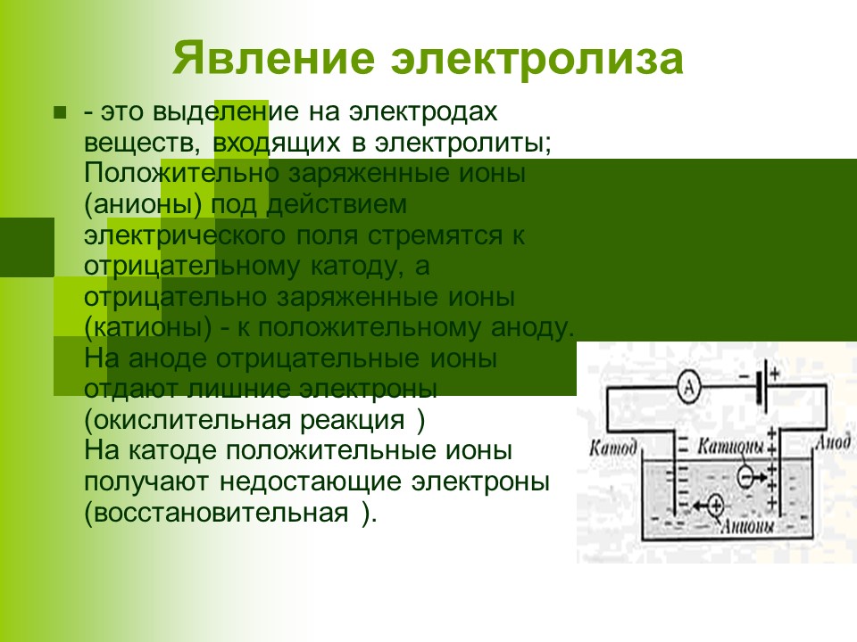 Презентация по теме электрический ток в различных средах