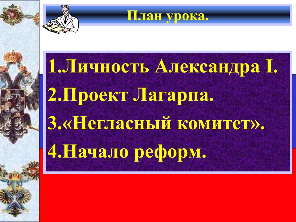 Внутренняя политика Александра I в 1801-1806 годах