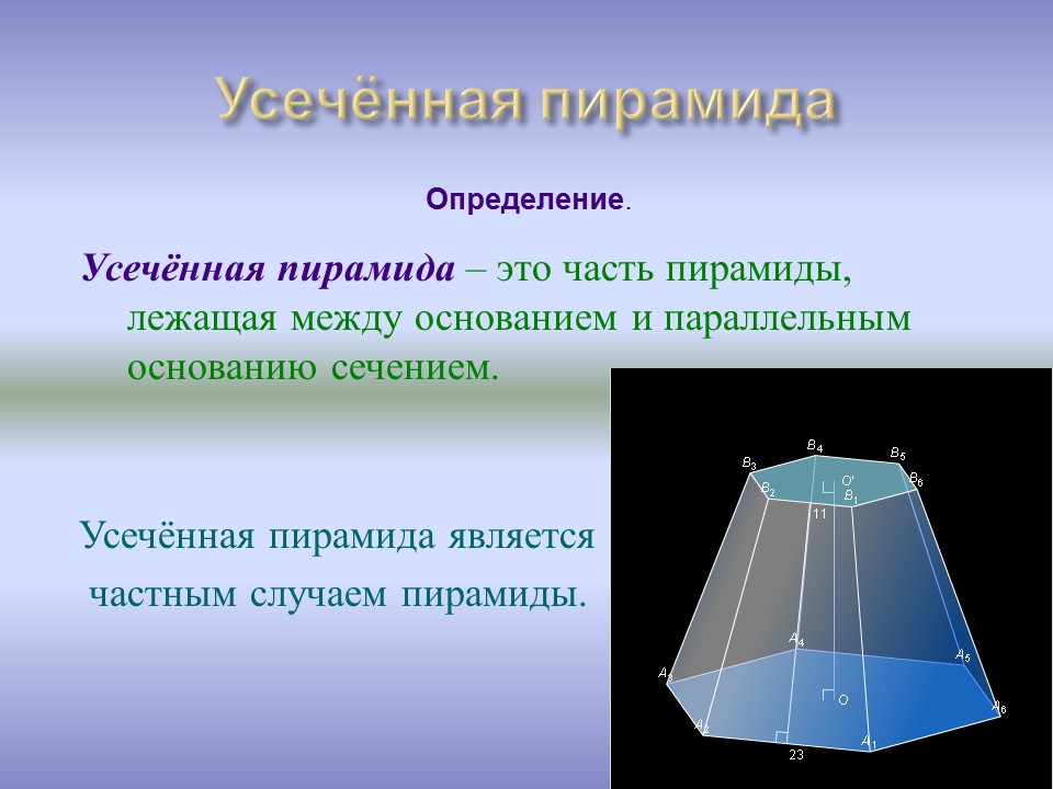 Геометрическая пирамида и ее проекция