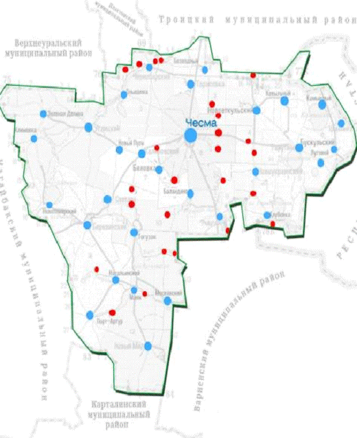 Карта чесменского района