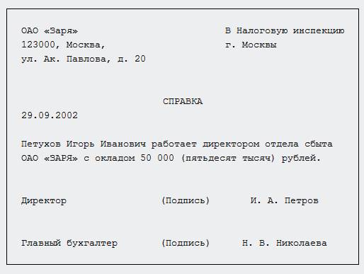 Информационная справка об организации образец