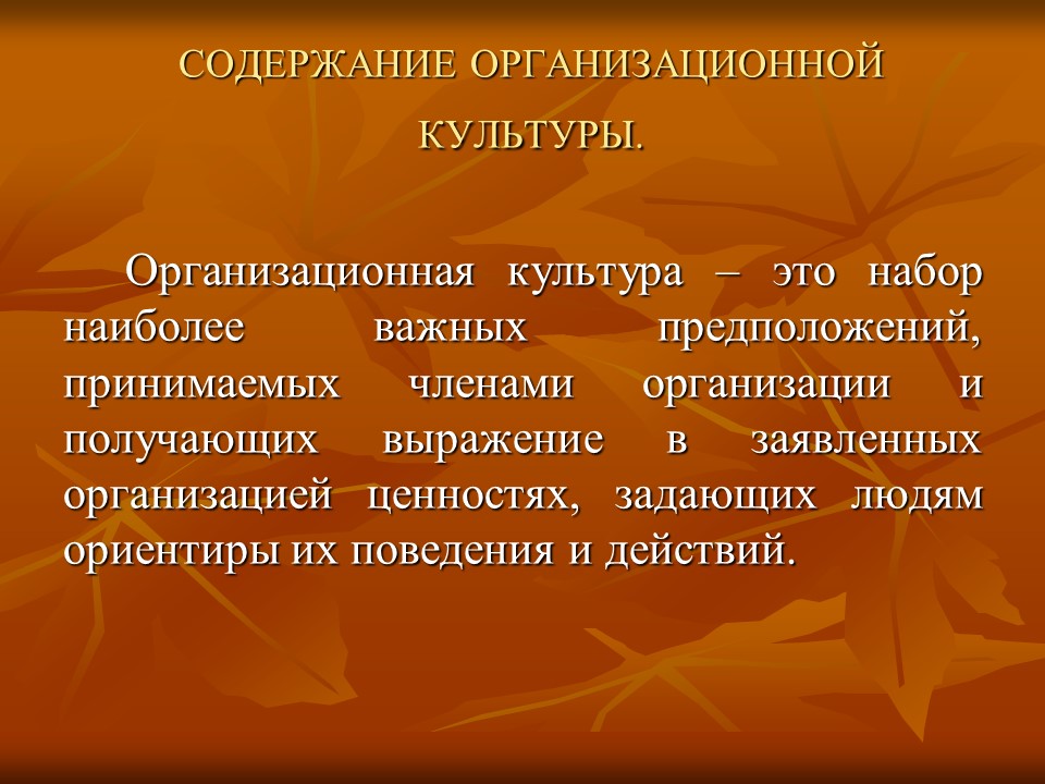 Понятие содержание элементы организационной культуры в системе таможенных органов